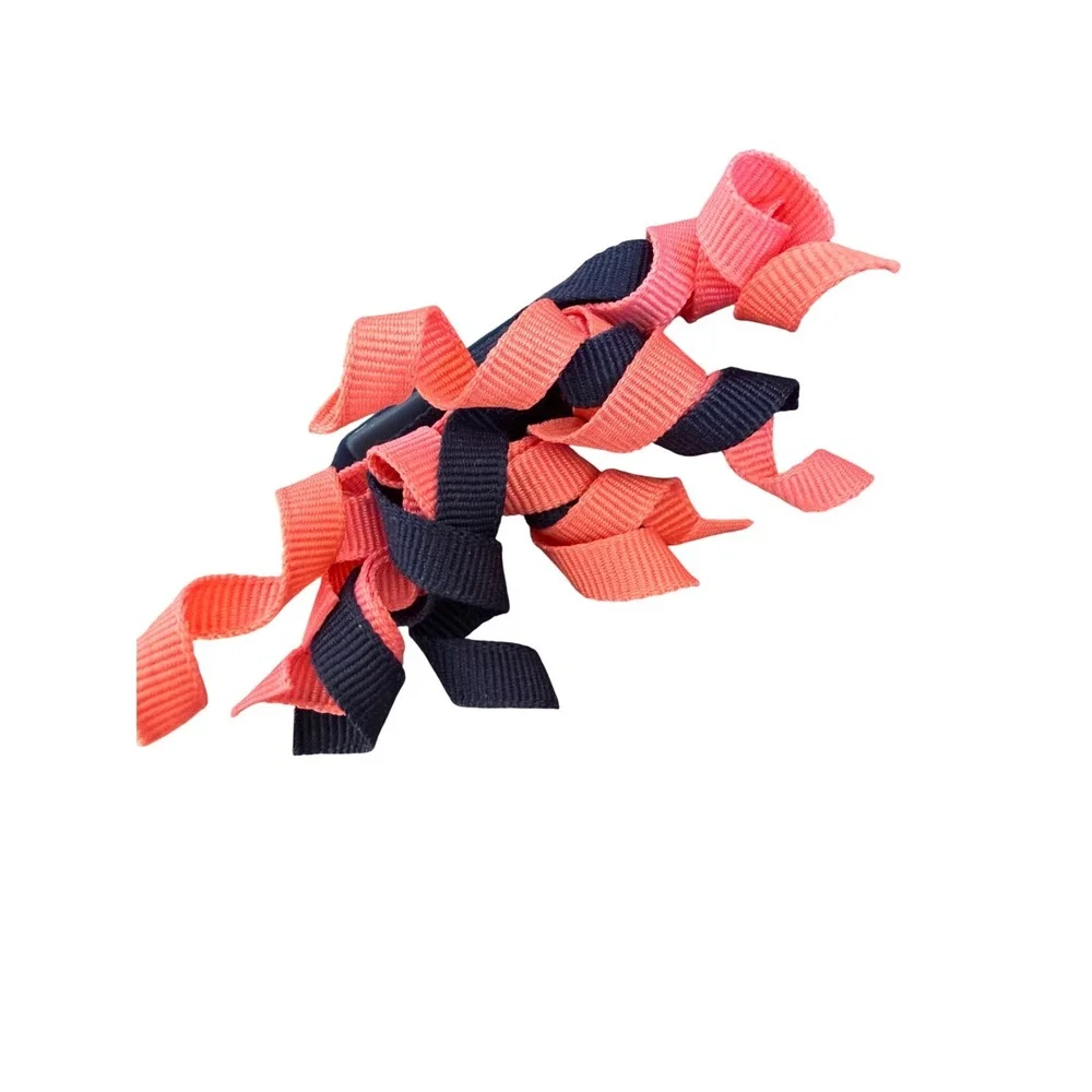Gymboree Lot Ribbon Corker Hair Bows Red White Navy Coral‎ Curly Clips barrette